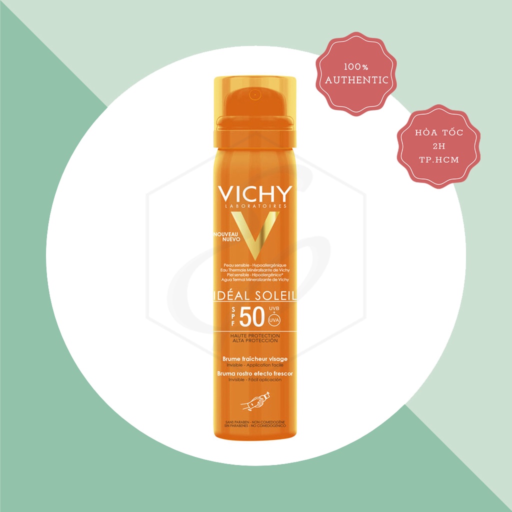 Xịt Chống Nắng Vichy Ideal Soleil Haute Protection SPF 50 PA+++ UVA & UVB - 75ml